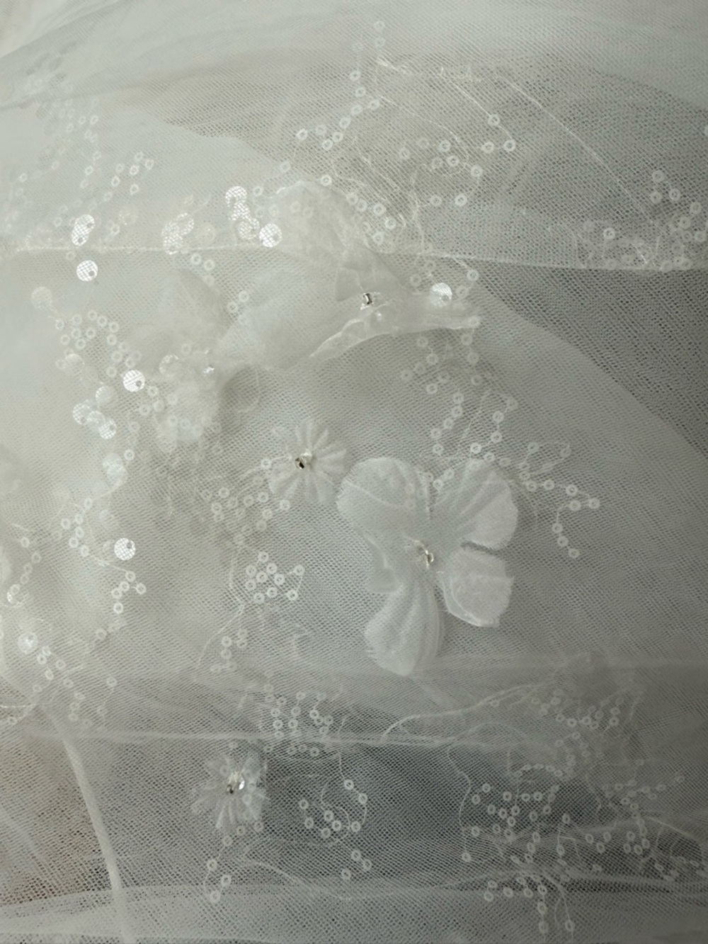 White by Vera Wang Layered Tulle One Shoulder A-Line Wedding Dress - Picture 9 of 17